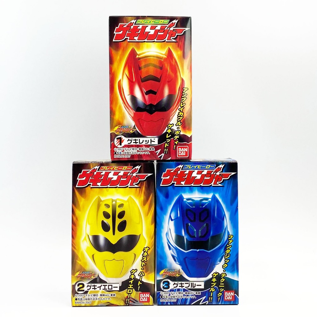 เหมา 3 ตัว Bandai Juken Sentai Gekiranger soft vinyl 3.5 นิ้ว เซนไต Sentai เหมา เกคิเรนเจอร์