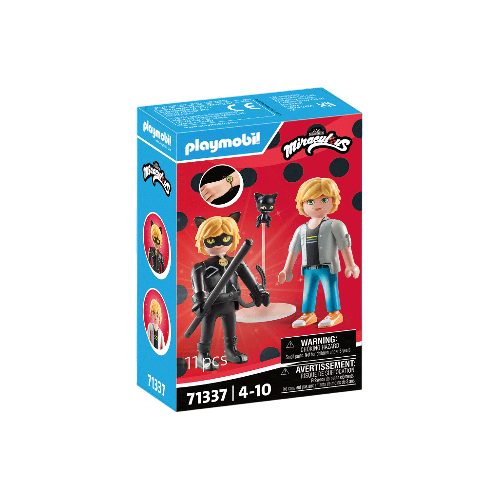 Playmobil 71337 Miraculous: Adrien & Cat Noir แอคชั่นฟิกเกอร์ มิราคูลัส เอเดรียน และ แคท นัวร์