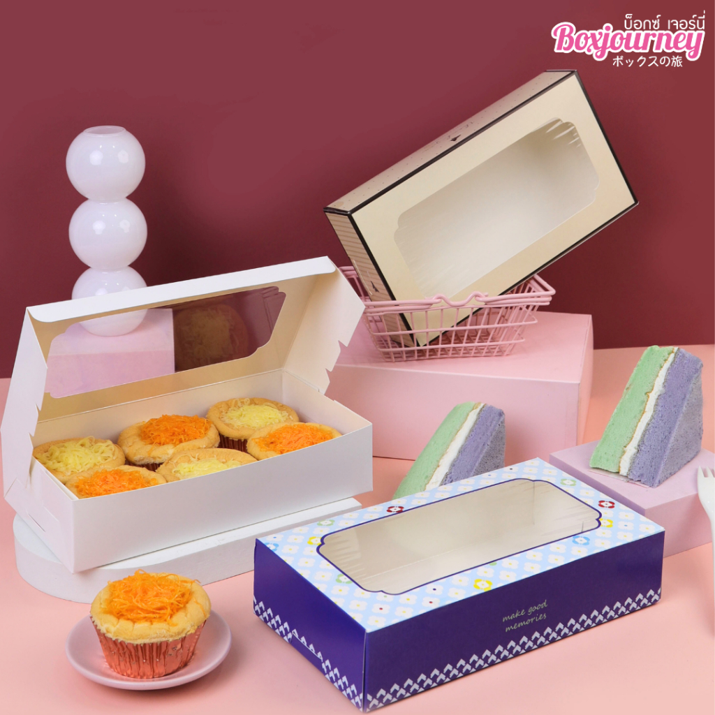 Boxjourney กล่องชิฟฟ่อนแบบยาว 12x22x5 ซม. (สีขาว/พิมพ์ลาย) (20 ชิ้น/แพ็ค)