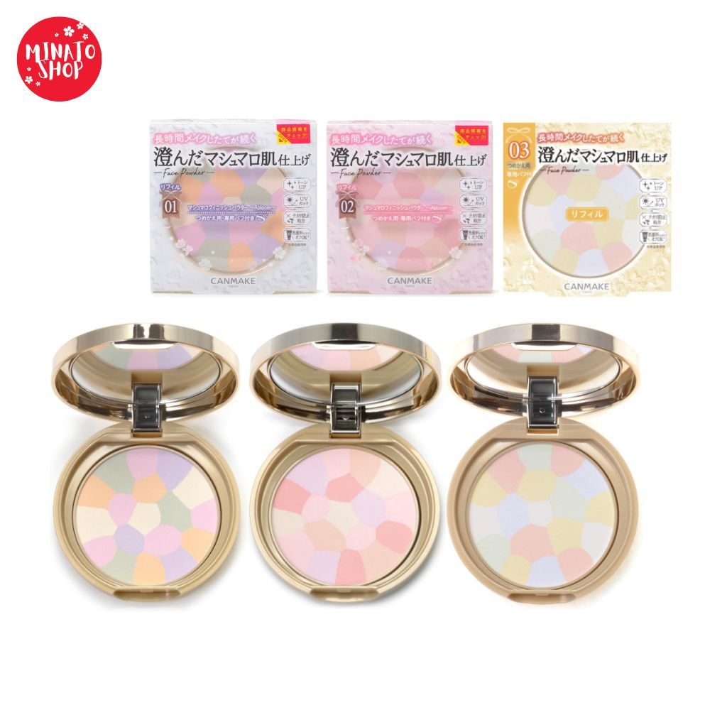 [แท้🇯🇵/ส่งด่วน⚡] CANMAKE Marshmallow Finish Powder~Abloom~ SPF19 PA++ แพ็คเกจใหม่ลายดอกไม้ New! แป้งเบลอผิว สุดฮิตจากญี่ รูปที่ 2