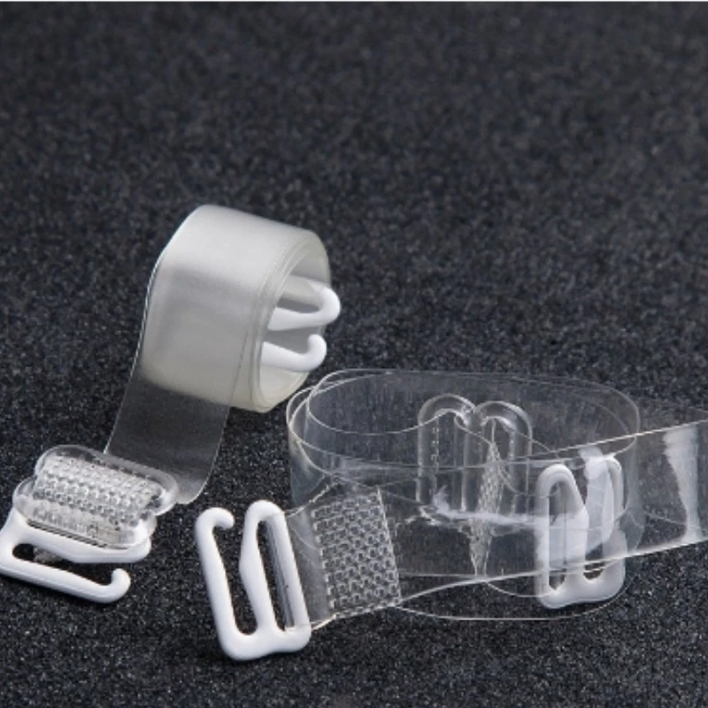 สายรัดโปร่งใสชุดชั้นในยืดหยุ่นสูง TPU ที่มองไม่เห็น Frosted ปรับสายรัด