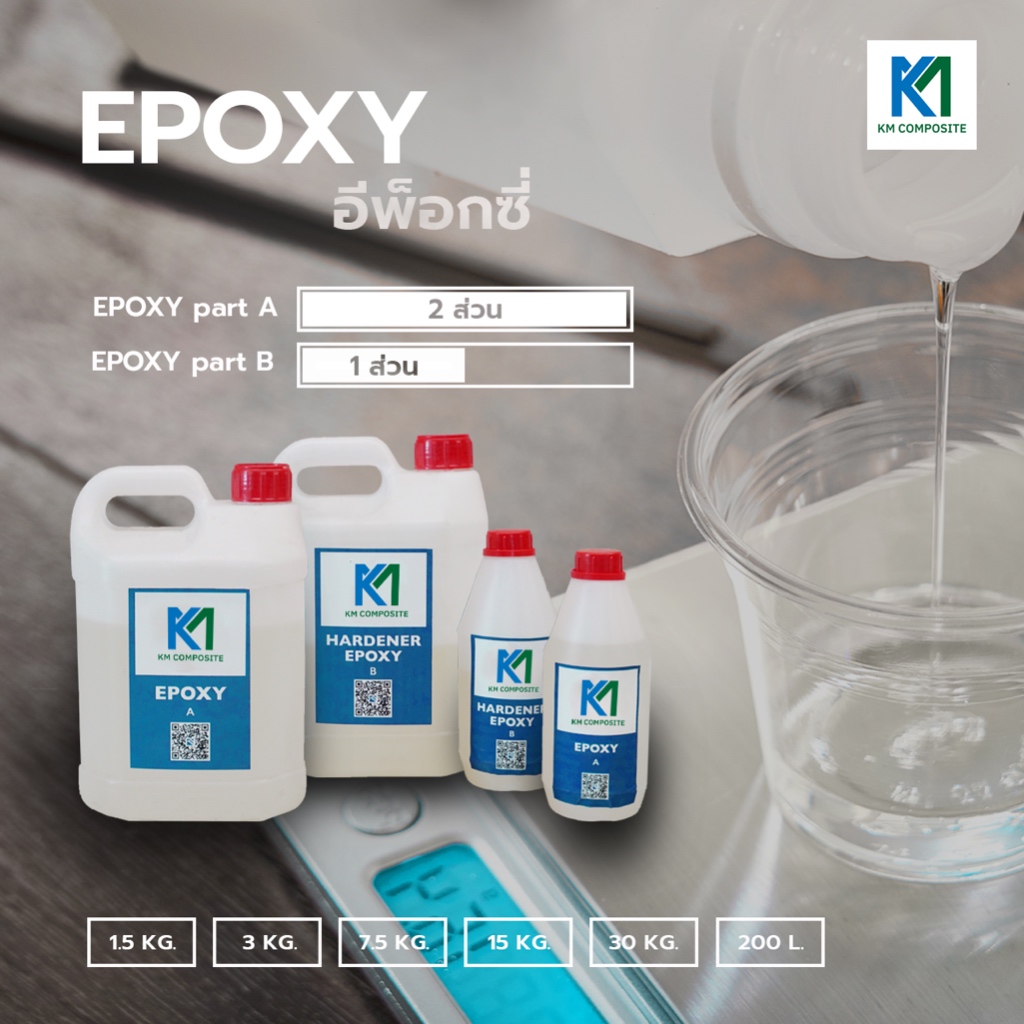 Epoxy Resin อีพ็อกซี่เรซิ่น เงาใส งานหล่อ งานเคลือบ งานเท