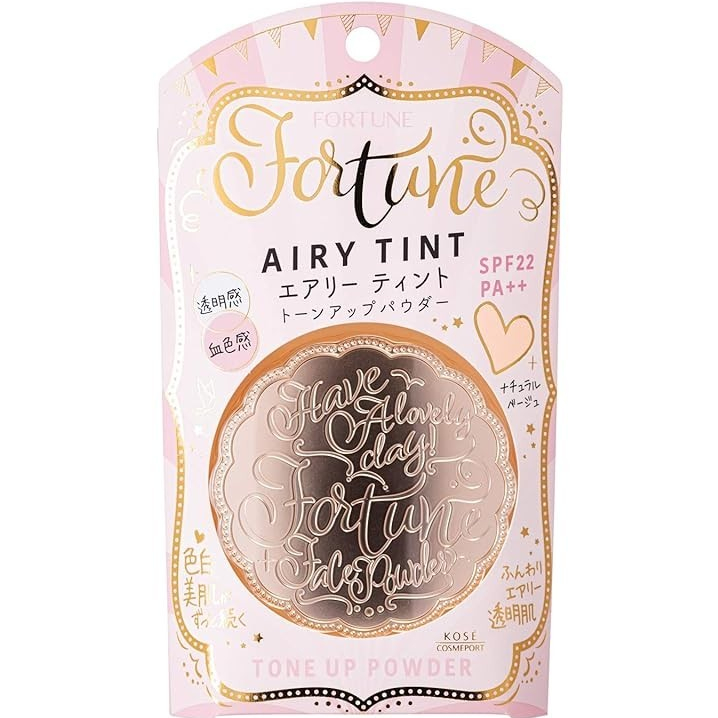 FORTUNE KOSE Skin Tint Tone-Up Powder 01 SPF22 PA++ Face Powder Foundation Natural Beige 9g from Japan