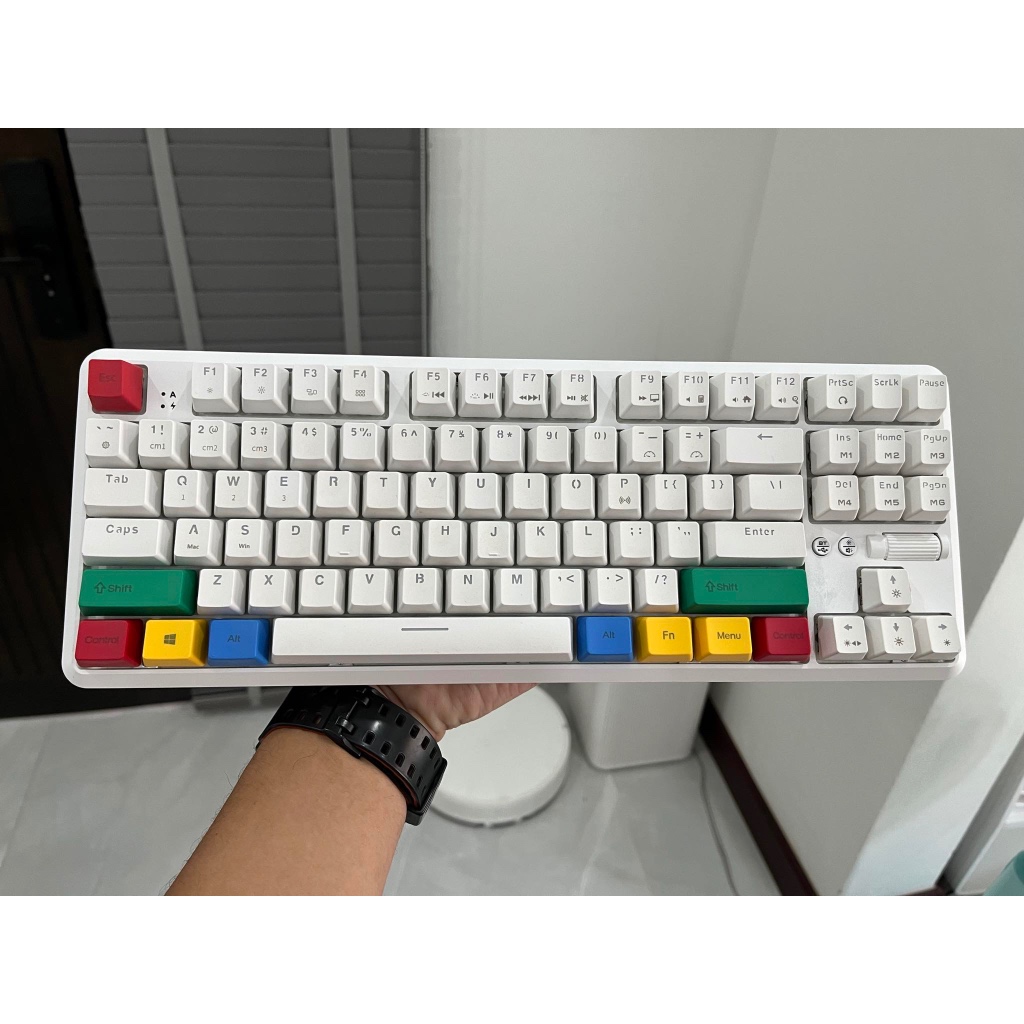 ส่งต่อ Ajazz K870T 87 Keys (Brown Switch) คีย์บอร์ด Gaming Mechanical Bluetooth/Wired dual mode RGB 