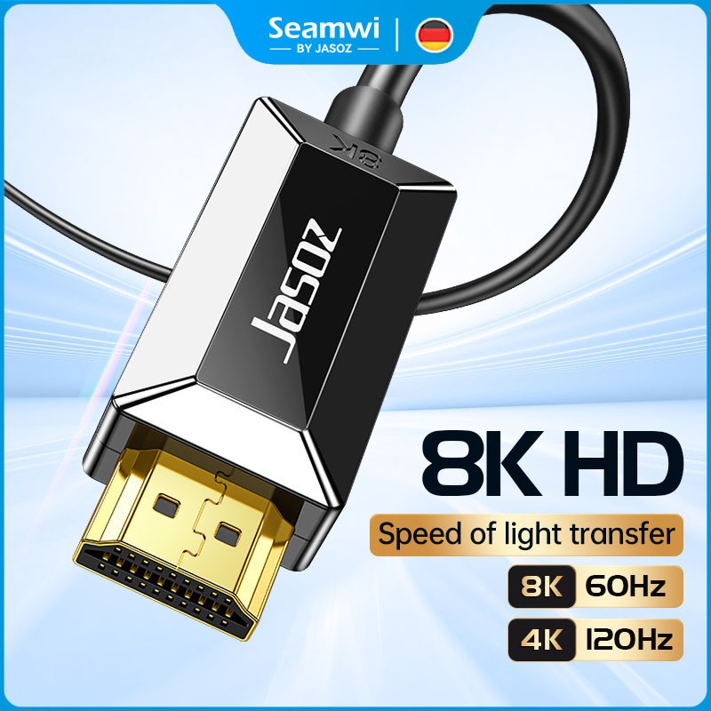 Seamwi สาย HDMI Fiber Optic Cable 8K 60Hz Dynamic HDR 120Hz Ultra High Speed 48gbps ความยาวสาย 5-50m