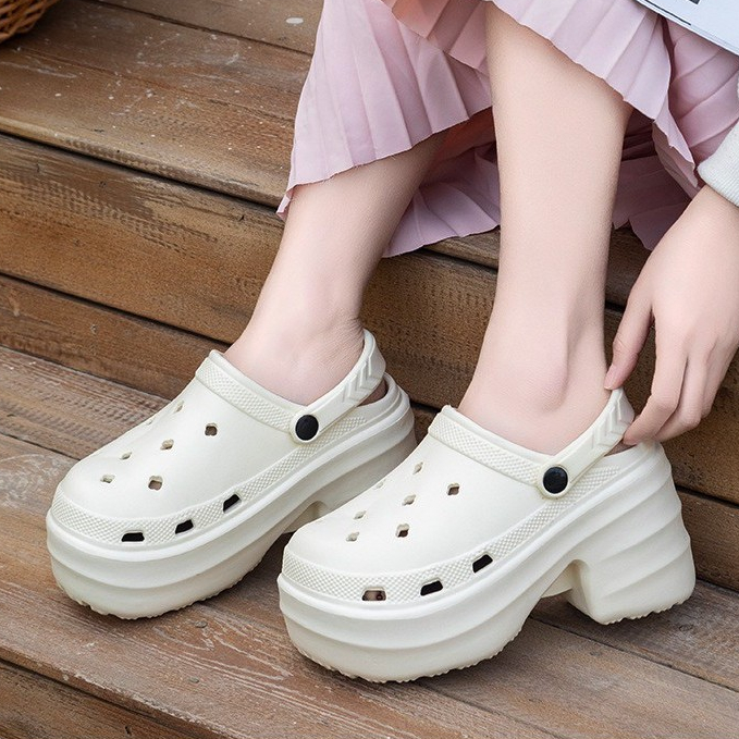 รองเท้าหัวโตส้นสูง 10cm มาใหม่ น้ำหนักเบาวัสดุ EVA เสริมพื้นรองเท้า นิ่มใส่สบาย  PIZ11 by lukmee716