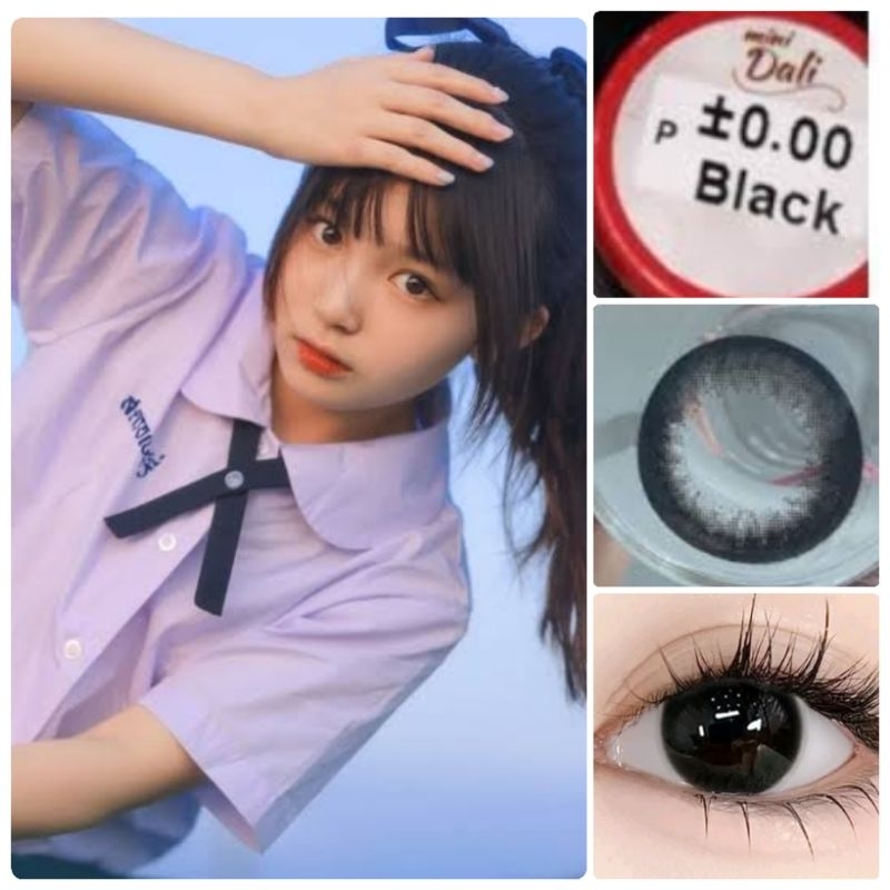 คอนแทคเลนส์ ลายธรรมชาติ Mini Dali / Mini Tiara  สีดำ/Black ค่าสายตา (0.00)-(-7.00) เปลี่ยนแทนทุกเดือน