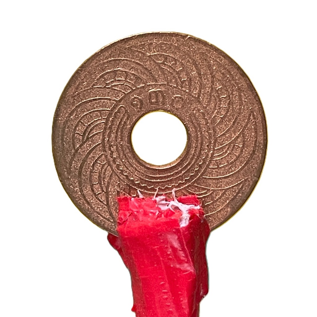 เหรียญ 1 สตางค์รูทองแดง ร.ศ.130 หายาก Satang hole, copper material, 1 satang, year 1911, rare set