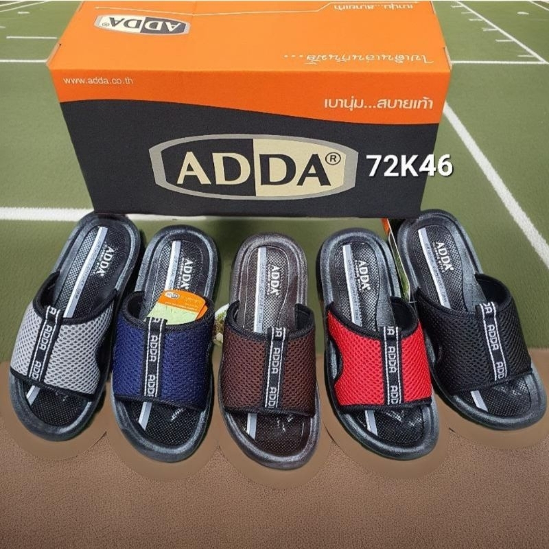 รองเท้าแตะลำลองเด็กหน้าผ้าแบรนด์ADDA รุ่น 72K46