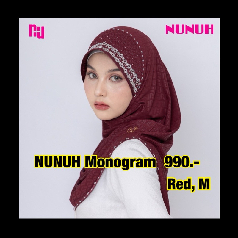 Nunuh Monogram สีแดง M (มือสองสภาพดี)