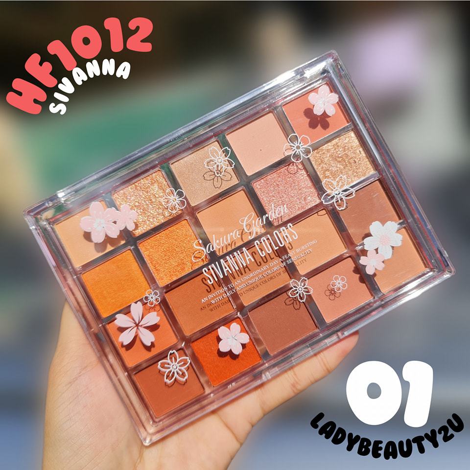 HF1012 SIVANNA COLORS SAKURA GARDEN EYE PALETTE อายแชโดว์พาเลทท์ 20 เฉดสี