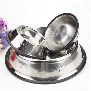 【CAT&DOG】ชามอาหารสแตนเลส ชามอาหารสัตว์เลี้ยง สุนัข หมา แมว ถ้วยอาหารหมา Dog Bowl 🔥 พร้อมส่ง 🔥