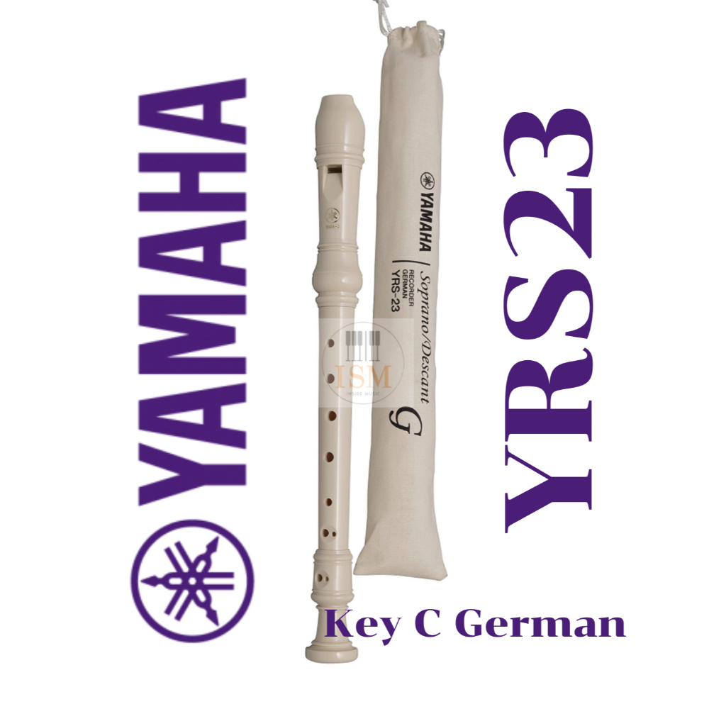 Yamaha ขลุ่ยรีคอร์เดอร์ Recorder รุ่น YRS-23 - สีขาว
