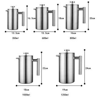 สินค้าพร้อมส่ง ✔ กาชงกาแฟ เหยือกชงกาแฟ 350/800/1000ml เครื่องชงชาสแตนเลส french press pot