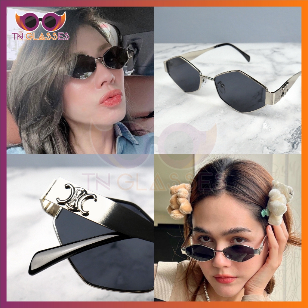 TN Glasses แว่นกันแดด ทรงเหลี่ยม สไตล์วินเทจ รุ่นใหม่มาแรง [เกรดพรีเมี่ยม]