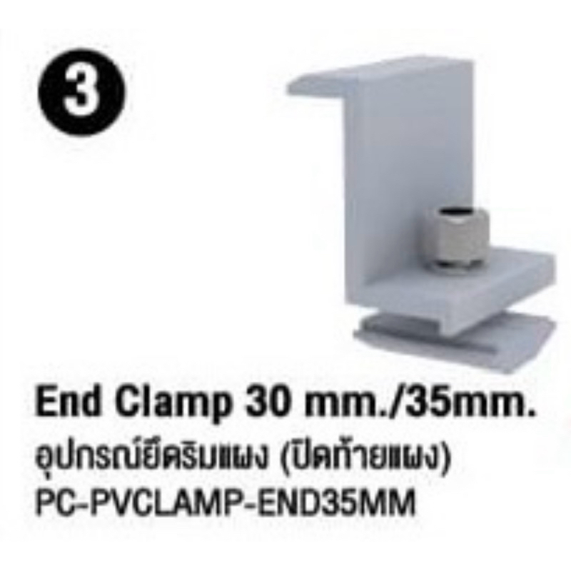 PC-PVCLAMP-END : End clamp 30mm/35mm