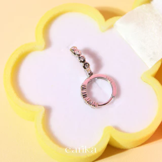 earika.earrings - spring blossom hoop collection ต่างหูห่วงดอกไม้ก้านเงินแท้ชุบทองคำขาว ผิวแพ้ง่ายใส่ได้