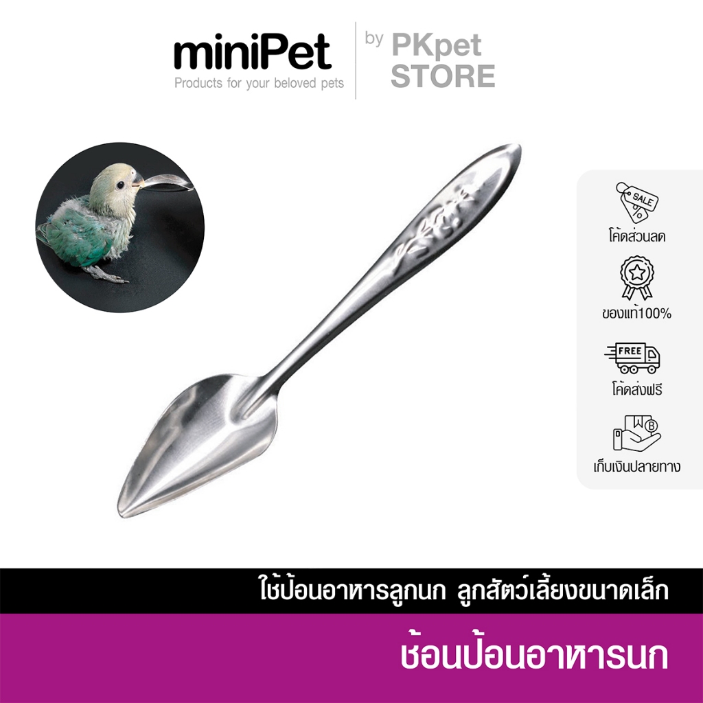 ช้อนป้อนอาหารลูกนก ช้อนป้อนอาหารนก​ ชัอนป้อนนก ช้อนให้อาหารนก ช้อนนกลูกป้อน​ ขนาด 12 cm.