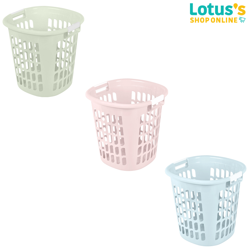 โลตัส ตะกร้าผ้า สีพาสเทล รุ่น 1158 LOTUS'S LAUNDRY BASKET PASTEL NO. 1158