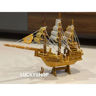 เรือสำเภาจีน เรือสำเภาไม้สักทอง เสริมฮวงจุ้ย (SHIP A)