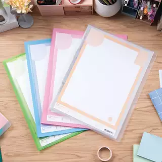 (ส่งไวกว่า) PF01 แฟ้มโชว์เอกสาร รุ่น PF01 ตราช้าง ขนาด A4 สีพาสเทล มี 12 สี ขนาด A4 ใส่ปกหน้าได้ สามารถเติมไส้ได้