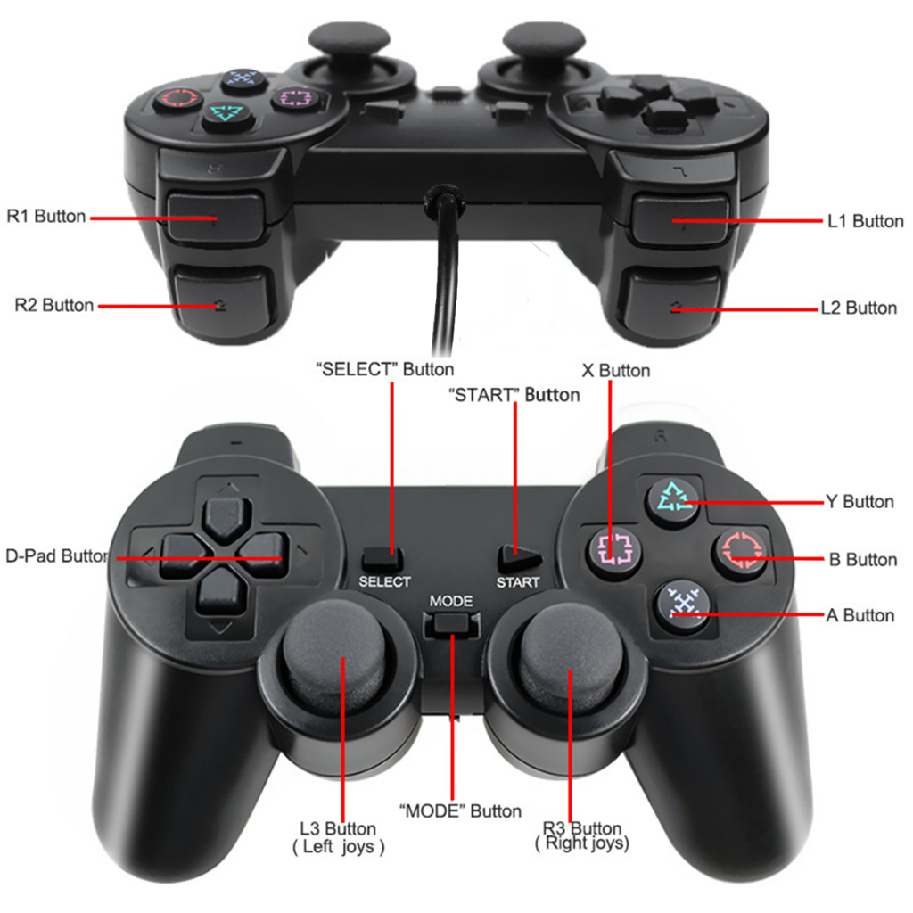 จอย PS2 หลายสีให้เลือก จอยเกมส์ ps2 มีสาย