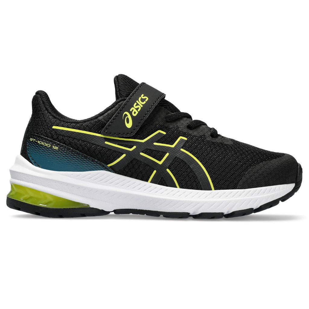 ASICS : GT-1000 12 PS KIDS RUNNING เด็ก รองเท้าวิ่ง ของแท้ BLACK/BRIGHT YELLOW