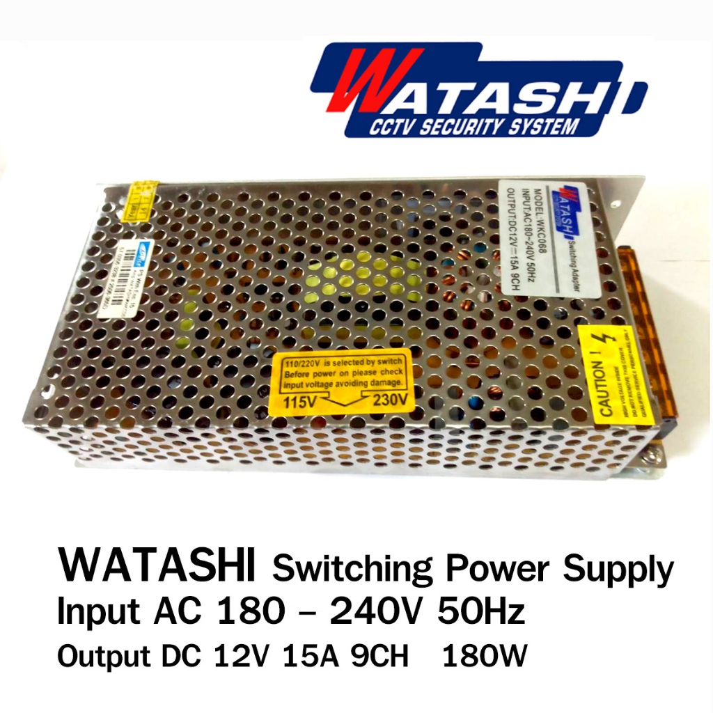 สวิทชิ่ง เพาเวอร์ซัพพลาย Switching Power Supply ยี่ห้อ WATASHI WKC068 (ขายเฉพาะตัวหม้อแปลง) 12V 15A