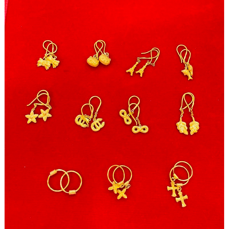 KMDGold ต่างหูทองแท้ ครึ่งสลึง ขายได้จำนำได้ สินค้ามีใบรับประกัน
