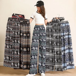 กางเกงขายาวผู้หญิงแฟชั่น กางเกงลายช้าง กางเกงสาวอวบ มีลายให้เลือก Pant /Harem Pant/Yoga pant/Elephant pants