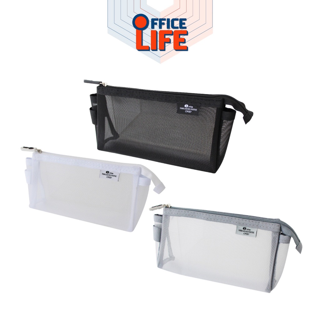 E-FILE (อีไฟล์) กระเป๋าดินสอ กระเป๋า คูชชี่ รุ่น CPK87 ขนาด 10×20×5 ซม. (1 ใบ / สุ่มสี)