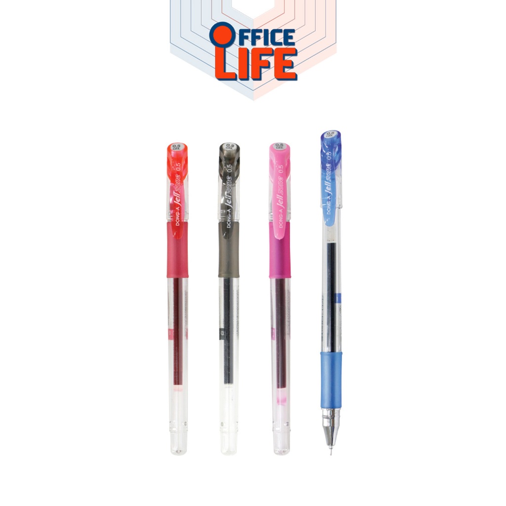 ปากกาเจลหัวเข็ม หมึกเจล ปากกา DONG-A Jell Zone ขนาด 0.5 มม. ( 1 ด้าม )