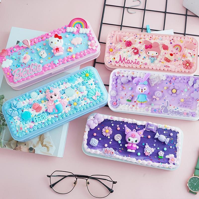 แพ็ควัสดุ DIY กล่องดินสอ กล่องเครื่องเขียนครีมหมากฝรั่ง แฮนด์เมด สําหรับใส่เครื่องเขียน ของขวัญสําหรับเด็ก