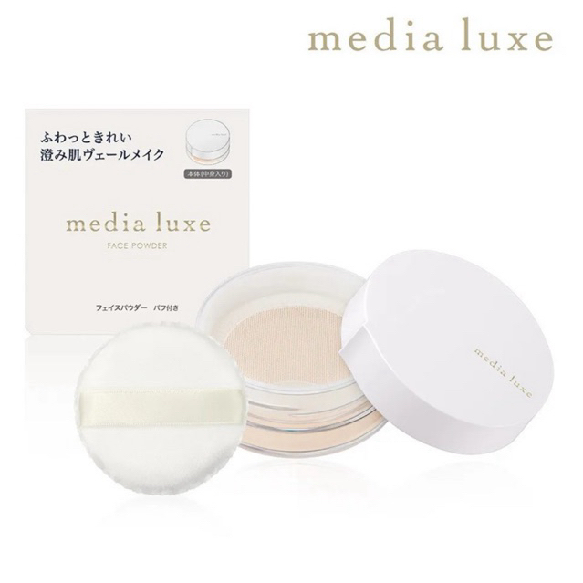 KANEBO MEDIA LUXE FACE POWDER แป้งฝุ่น Mineral Pearl Makeup Loose Face Powder SPF18 PA++  ปรับสูตรและpackaging ใหม่!!