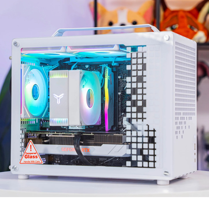 ส่งทันที เคส mATX หรู มินิมอล หิ้วได้ สีขาว ดำ ชมพู ส้ม รับชุดน้ำ2ตอน การ์ดจอยาว Jonsbo Z20 Aluminum