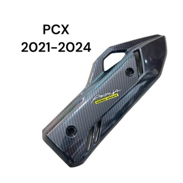 กันร้อน PCX160 ปี2021-2024 ฝาครอบท่อpcx คาร์บอน เคฟล่า 5D pcx แถมสติ๊กเกอร์ Akana จัดส่งวันต่อวัน