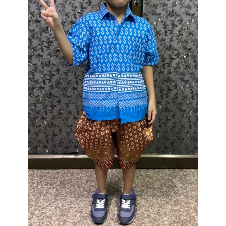 เสื้ออาเซียน เด็ก  ลายขอ พร้อมบิลเบิก พร้อมส่ง