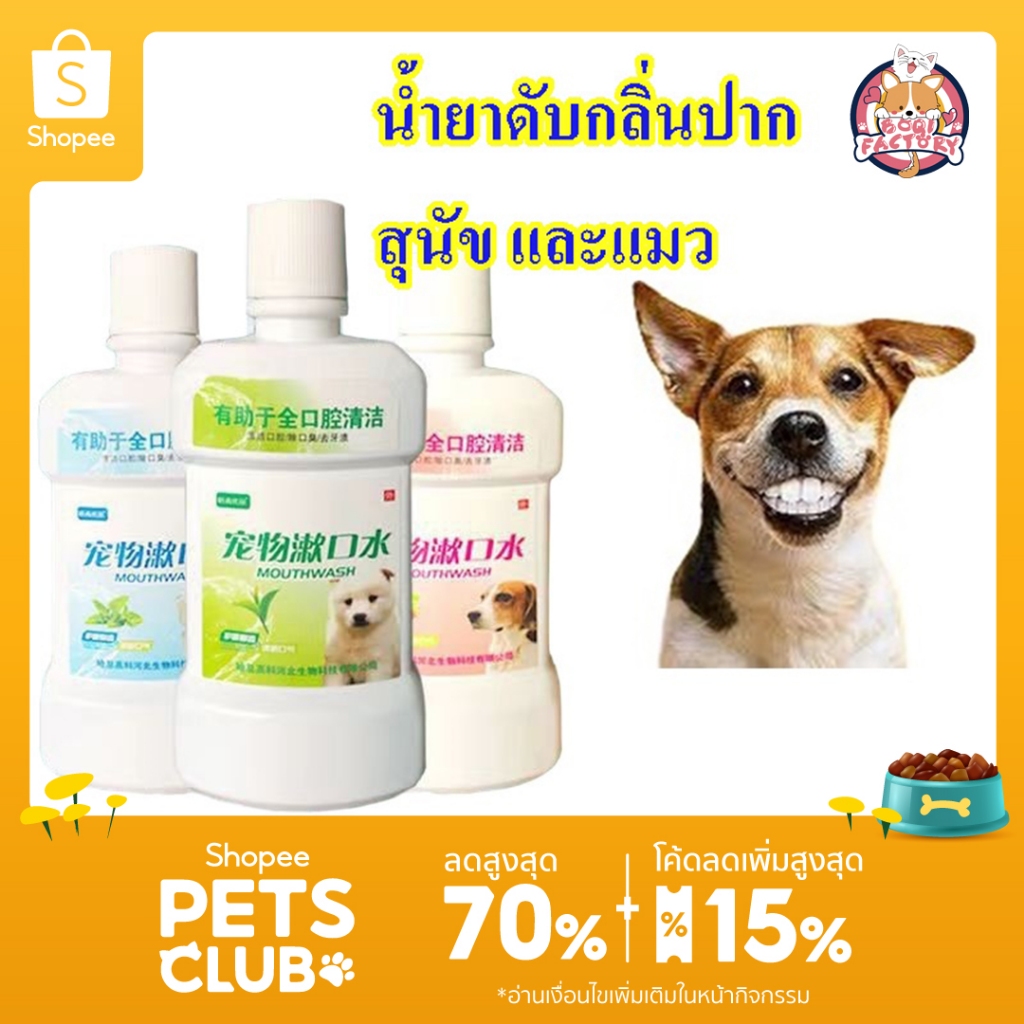 Boqi Factory น้ำยาดับกลิ่นปาก สุนัข และแมว กินง่าย ใช้กับน้ำพุได้ น้ำยาทำความสะอาดปาก 80018