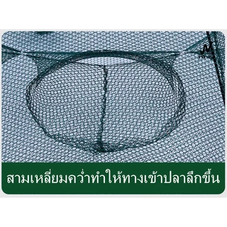 (4/6/8/10ช่อง) ตาข่ายดักปลา ที่ดักกุ้ง ดักปลา มุ้งกุ้งฝอย อุปกรณ์ตก กระชัง มุ้งป G2611
