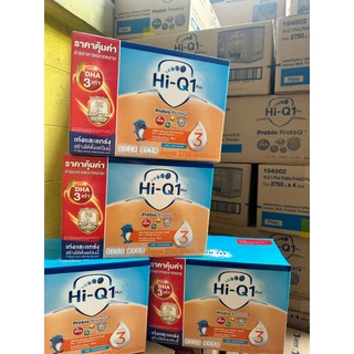 [ยกลัง4กล่อง] Hi-Q 1 plus 2750/3850กรัม ไฮคิวสูตร 3 นมผง ไฮคิว 1พลัส พรีไบโอโพรเทค รสจืด(ฟ้า)