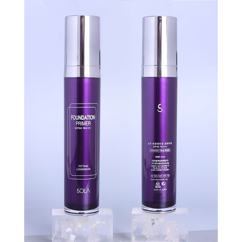 (โฉมใหม่)Sola Foundation Primer SPF50 PA+++ 45ml. มี 5 เฉดสีให้เลือก