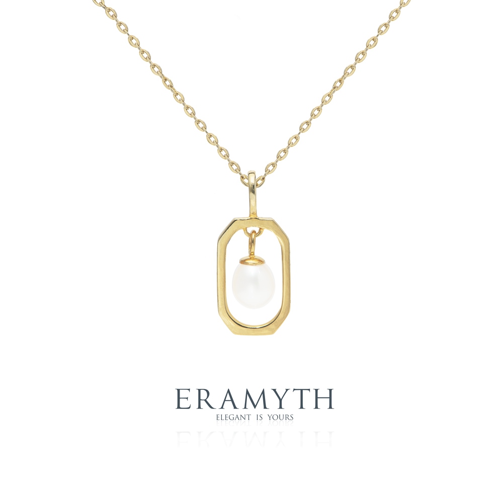 Eramyth Jewelry: สร้อยคอพร้อมจี้ เงินแท้ 925 ประดับด้วยมุกแท้น้ำจืด SLP-0046-G31  (พร้อมส่ง)