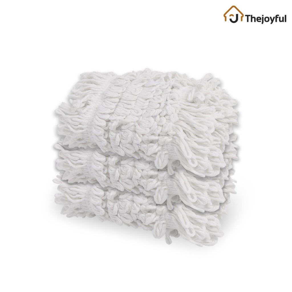Thejoyful แผ่นม็อบไมโครไฟเบอร์ อะไหล่ผ้าม็อบ mop cloth ซึมซับได้ดี ดันฝุ่น ไม่ฟุ้งกระจาย ล้างออกง่าย