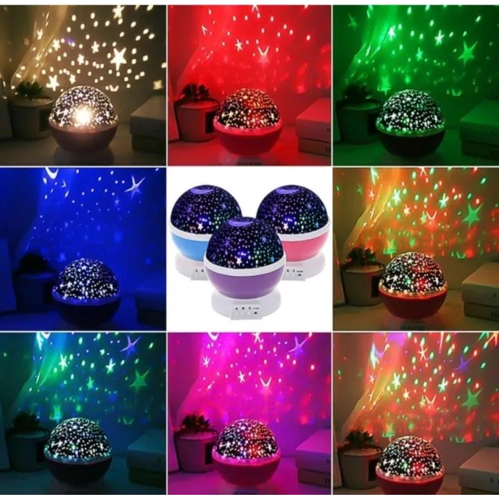 โคมไฟโปรเจคเตอร์ รูปดาว หมุนได้ 360°หมุนได้ ชาร์จ Usb สีสันสดใส สําหรับตกแต่งเวที ปาร์ตี้ดิสโก้ รถยนต์ KTV ไฟกลางคืน - รูปที่ 4