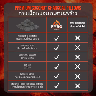 Grade A BBQ Coconut Shell Charcoal Beads /Pillow Briquettes 10 KG ถ่านอัดบาร์บีคิวกะลามะพร้าว รูปทรงลูกปัด/หมอน 10 ก.ก