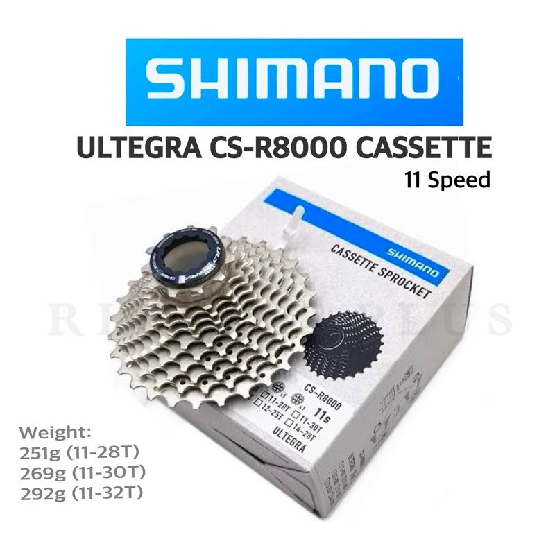 เฟืองหลังจักรยาน SHIMANO  Ultegra CS-R8000 11Speed 11-30,11-34 *สินค้าบริษัท*