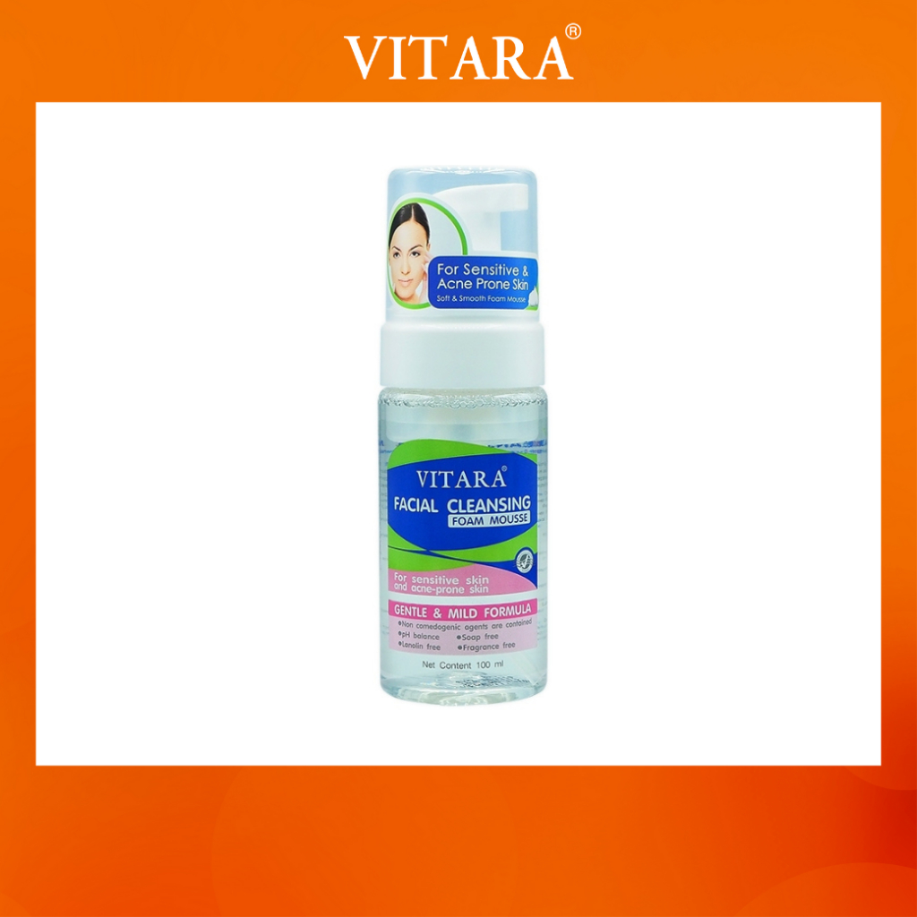 Vitara Facial Cleansing Foam Mousse 100 ml ไวทาร่า เฟเซียล คลีนซิ่ง โฟม มูส