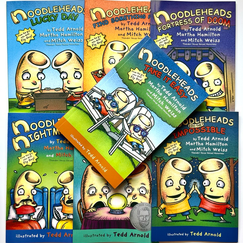 Noodleheads Book Series 1-7 , By Tedd Arnold # Noodle heads #, Ages:5-9 Paperback เป็นกระดาษมันค่ะ