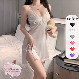 SatinSleepwea🖤🤍 rชุดนอนเซ็กซี่ ชุดนอนเซ็กซี่💯💯 ชุดนอนผ้าซาติ…