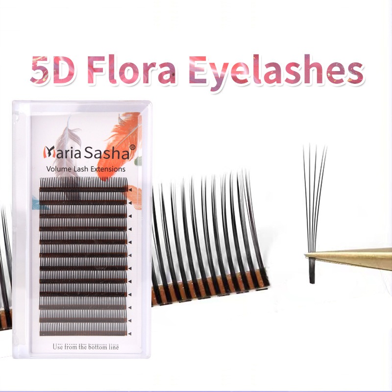 Maria lashes ขนตาช่อหุบ 5D ต่อแบบ Wet look Anime เส้นคม สวย สินค้าพร้อมส่ง